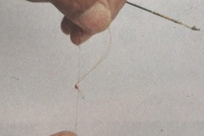 立漂綁在魚線上的方法，是最常用的一種浮漂